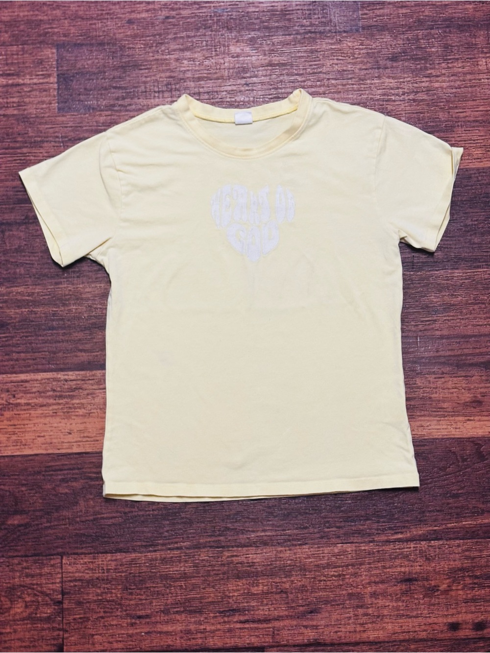Sunshine Short-Sleeve Tee with Subtle Heart Graphic